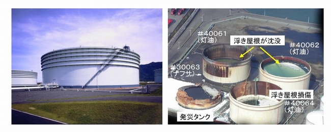 浮き屋根が沈没