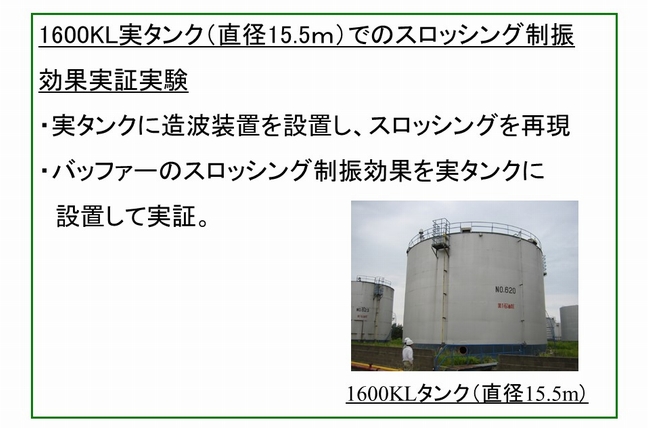 スロッシング制振効果実証実験