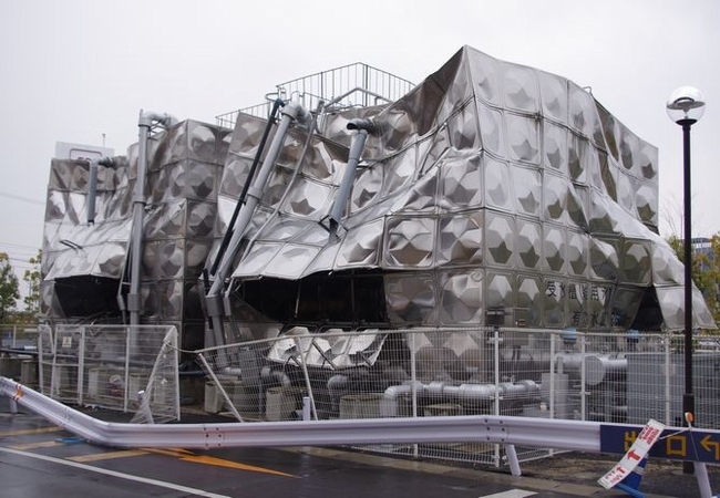 ステンレスパネルタンク 受水槽被害事例