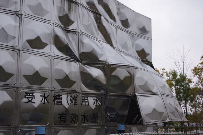 ステンレスパネルタンク 受水槽被害事例