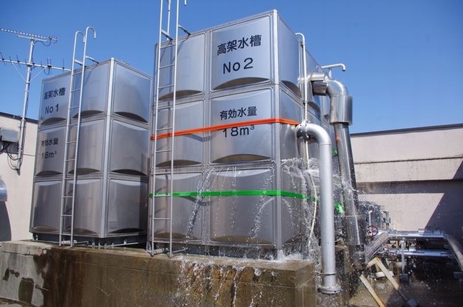 ステンレスパネルタンク 高置水槽被害事例