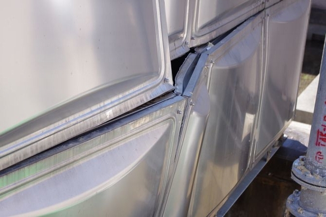 ステンレスパネルタンク 高置水槽被害事例